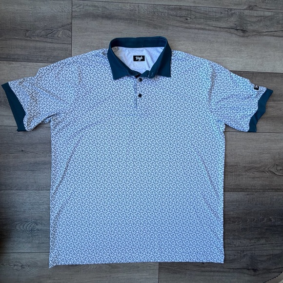 Waggle Performance Polo Antlers Stretchy Active Golf Office Plus Size - Picture 1 of 6